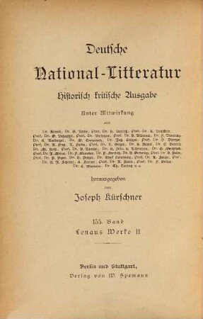 Lenaus Werke, Zweiter Teil. Kleinere lyrisch-epische Dichtungen : Helena. Faust. Savonarola. Die Albigenser. Johannes Ziska. Don Juan