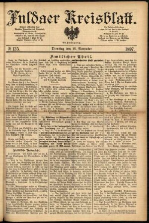 Ausgabe vom Dienstag, den 16. November 1897.