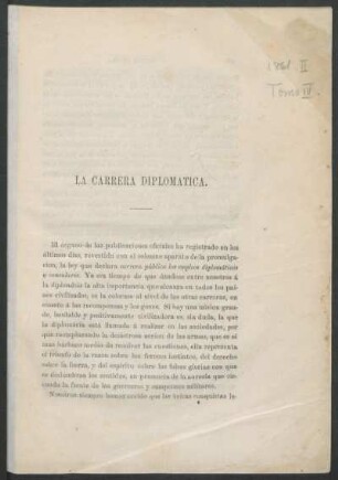 La carrera diplomática.