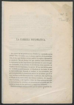 La carrera diplomática.