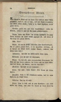 Dreyzehnter Abend. = Treizième Soirée.