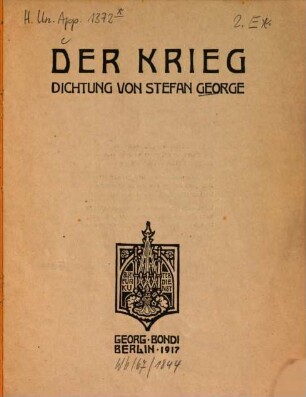 Der Krieg : Dichtung