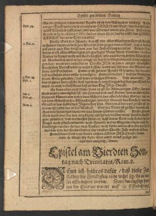Epistel am Vierdten Sontag nach Trinitatis/ Rom. 8.