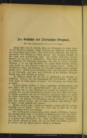 Zur Geschichte des Oberlausitzer Bergbaus
