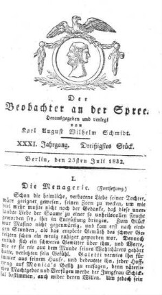 30. Stueck, 23. Juli 1832