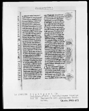 Orosius, Historiarum libri septem adversos paganos — Gerahmte Randnoten, Folio 32recto