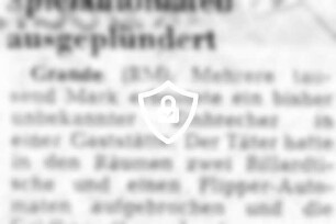 Spielautomaten ausgeplündert