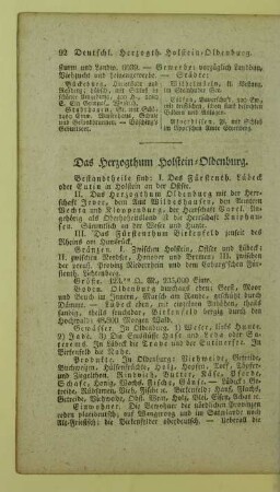 Das Herzogthum Holstein-Oldenburg