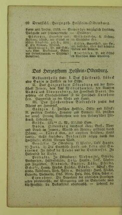 Das Herzogthum Holstein-Oldenburg