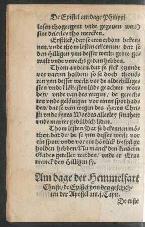 Am dage der Hemmelfart Christi ...