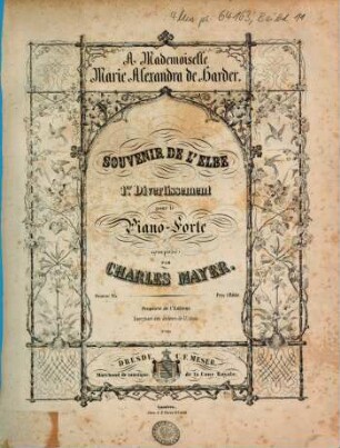 Souvenir de l'Elbe : 1er divertissement pour le piano-forte ; oeuvre 95