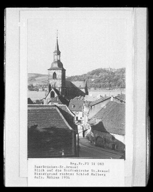 Saarbrücken-Sankt Arnual, Blick auf die Stiftskirche Sankt Arnual