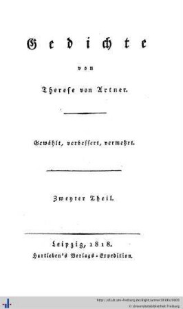 Zweyter Theil: Gedichte
