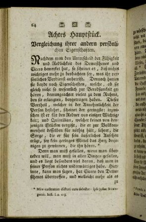 Achtes Hauptstück. Vergleichung ihrer andern persönlichen Eigenschaften.