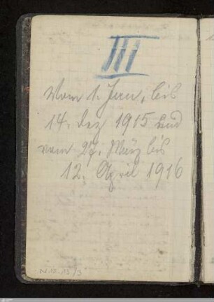 3: 1.1. - 14.12.1915, 27.3.-12.4.1916