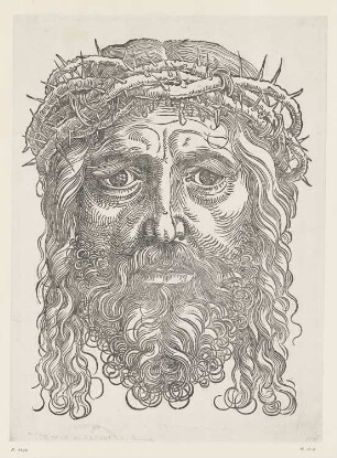 Großer Christuskopf mit Dornenkrone