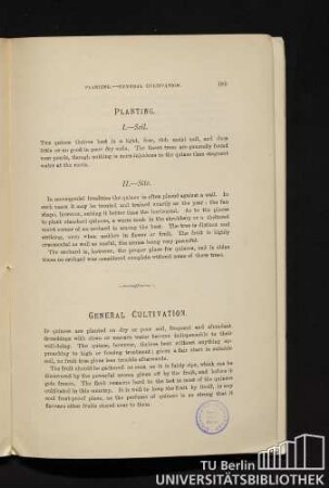 General Cultivation.