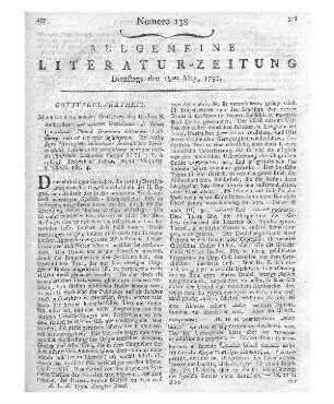 Gesangbuch zur öffentlichen und häuslichen Gottesverehrung für einige ritterschaftliche Gemeinden in Franken. Hildburghausen: Hanisch 1788
