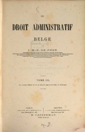 Le droit administratif belge, 3