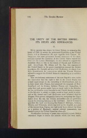 The Unity of the British Empire its Helps and Hindrances. II.
