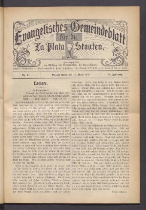 N°. 11. 10. März 1915
