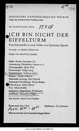Ich bin nicht der Eiffelturm