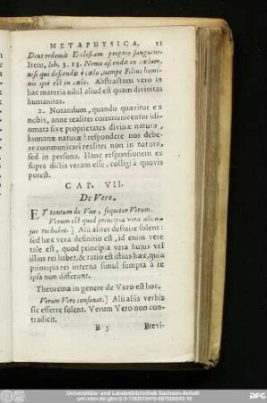 Cap. VII. De Vero.