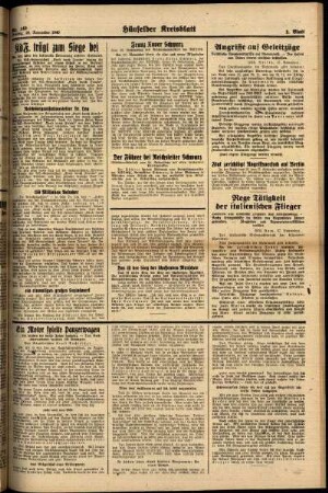 Zweite Ausgabe vom Freitag, den 29. November 1940.