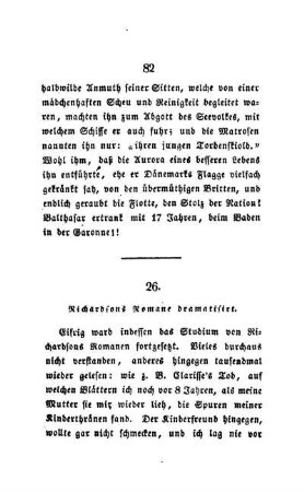 26. Richardsons Romane dramatisirt.