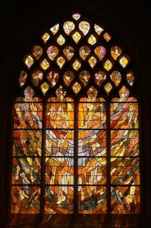 Frankreich. Haute Normandie. Eure. Vernon. Eglise Notre Dame. Verriere. Modernes Glasfenster. 20 Jahrhundert