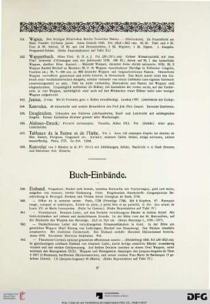 Buch-Einbände (Nr. 539-554)