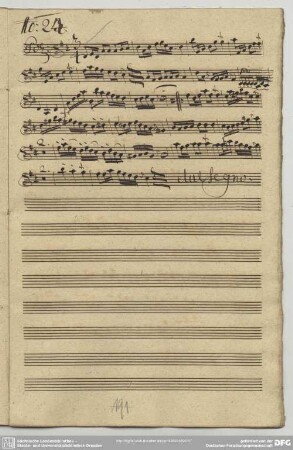 24. Binder, Christlieb Siegmund, Instrumentalstücke, D-Dur 