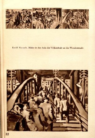 Rolf Nesch. Bilder in der Aula der Volksschule an der Wendenstraße