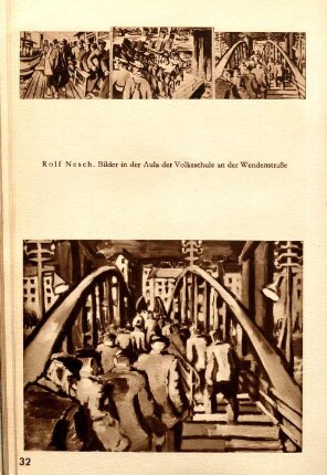 Rolf Nesch. Bilder in der Aula der Volksschule an der Wendenstraße