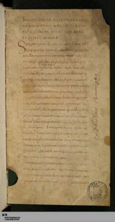 Epistola Alexandri Macedonis ad Aristotelem magistrum suum de genere et de situ Indiae