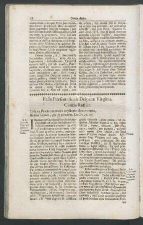 Festo Praesentationis Deiparae Virginis