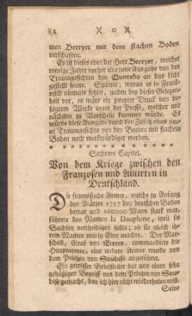 Sechstes Capitel. Von dem Kriege zwischen den Franzosen und Alliirten in Deutschland.