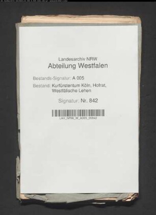 Bitte des Rembert von Cloedt zu Hanxleden um Veräusserungskonsens bezüglich seines Lehnsguts auf der Elpe