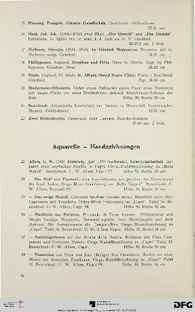 Aquarelle – Handzeichnungen (Nr. 23-44)