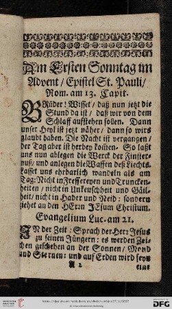 Episteln und Evangelia