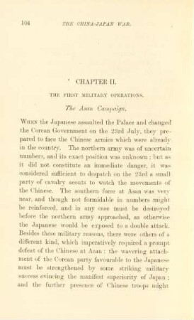 Chapter II. The first military operations