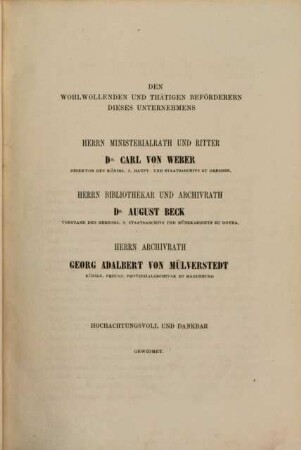 Thuringia sacra : Urkundenbuch, Geschichte und Beschreibung der thüringischen Klöster, I. Kloster Ichtershausen : Urkundenbuch, Geschichte und bauliche Beschreibung mit genealogischen und heraldischen Anmerkungen, Siegelabbildung und Grundriss