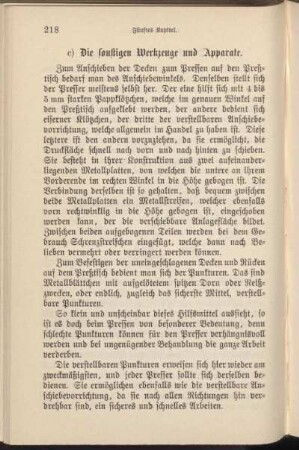 c) Die sonstigen Werkzeuge und Apparate.