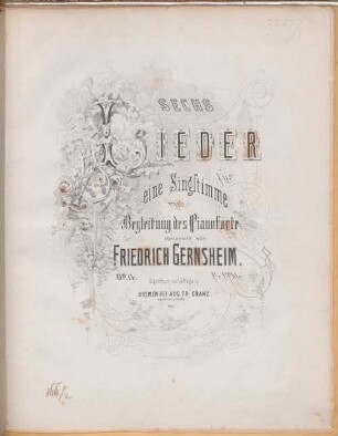 6 Lieder : für 1 Singstimme mit Begl. d. Pianoforte ; op. 14