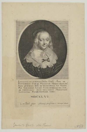 Bildnis der Anna de Rvytenbvrgh