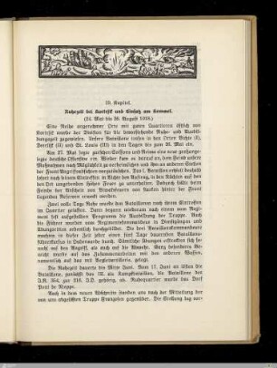 19. Ruhezeit bei Kortrjik und Einsatz am Kemmel