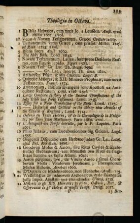 113-203, Theologia in Octavo
