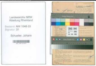 Entnazifizierung Johann Schueller , geb. 08.02.1901 (Lehrer)