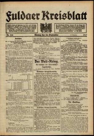 Ausgabe vom Montag, den 24. September 1917.