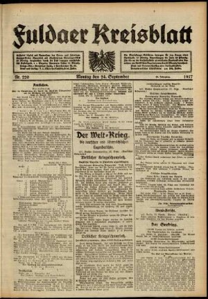 Ausgabe vom Montag, den 24. September 1917.
